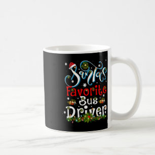 Lustige Xmas-Beleuchtung Santas Lieblingsbusfahrer Kaffeetasse