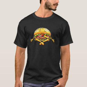 Lustige Yoga Hamburger Meditation Humor Fast Food T-Shirt