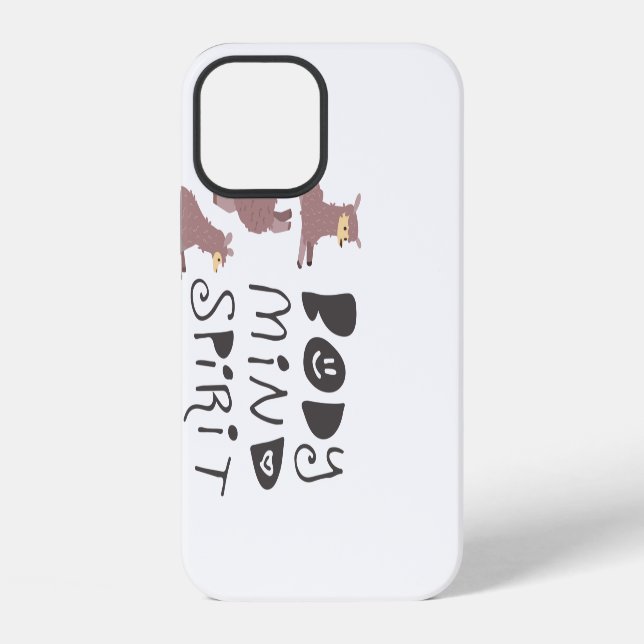 Lustige Yoga-Lamas iPhone Hülle (Rückseite)