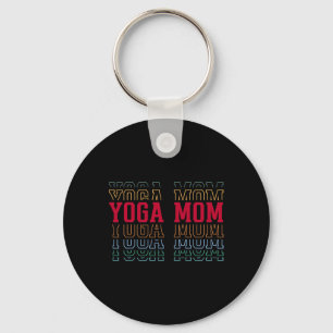 Lustige Yoga-Mama mit mehrschichtigem Text Mutter Schlüsselanhänger