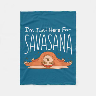 Lustige Yoga Savasana Faultier Se Namaste Zitat Fleecedecke
