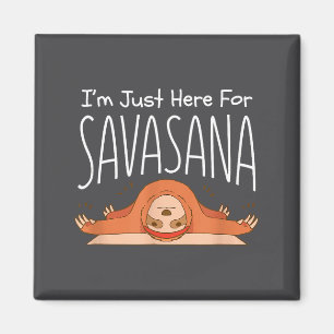 Lustige Yoga Savasana Faultier Se Namaste Zitat Magnet