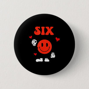Lustige Zahl 6 Funny 67 Meme Sechs Sieben 6 7 Vale Button