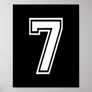 Lustige Zahl 7 67 Meme Kostüm passende Gruppe Hall Poster