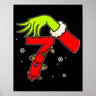 Lustige Zahl 7 Weihnachten 67 Sechs Sieben Meme Xm Poster