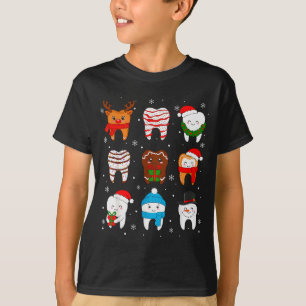 Lustige Zahnärztliche Weihnachten Zähne Süße Xmas  T-Shirt