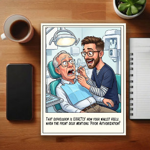 Lustige Zahnarztpraxis Cartoon Postkarte