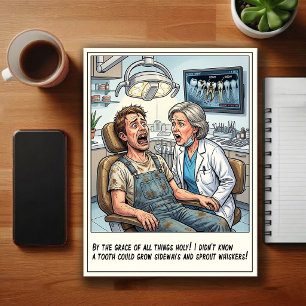Lustige Zahnarztpraxis Cartoon Postkarte