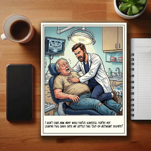 Lustige Zahnarztpraxis Cartoon Postkarte