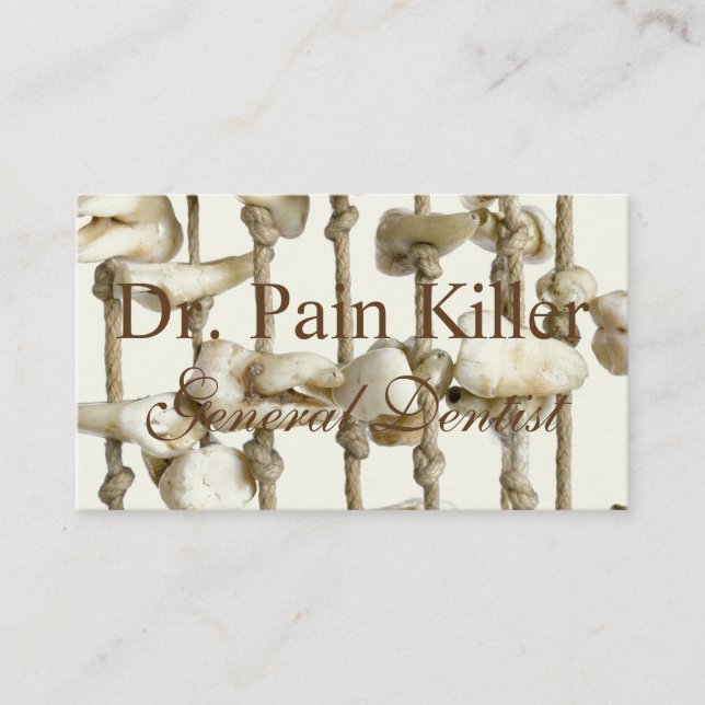 Lustige zahnmedizinische terminkarte (Vorderseite)