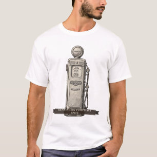 Lustige Zapfsäule "Laufe Auf Abgasen Und Bosheit" T-Shirt