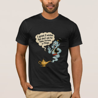 Lustige Zauber-Genie-Lampe Bubble Talk Cartoon-Ges T-Shirt