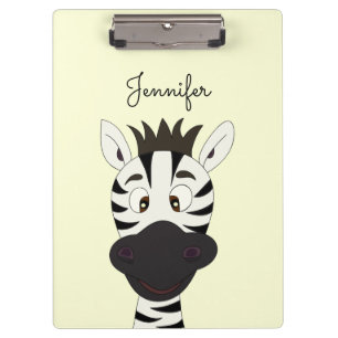 Lustige Zebra-Cartoonkinder Klemmbrett