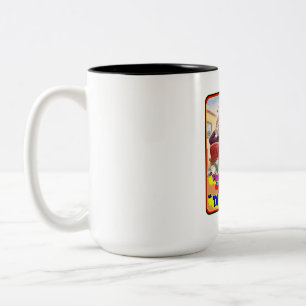 Lustige Zeichnung eines Aktienhändlers mit Short-S Zweifarbige Tasse