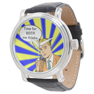 Lustige Zeit für Bier Armbanduhr