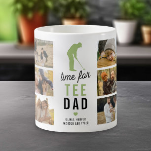 Lustige Zeit für Tee-Foto-Collage-Golfer Kaffeetasse