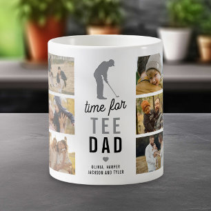 Lustige Zeit für Tee-Foto-Collage-Golfer Kaffeetasse