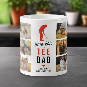 Lustige Zeit für Tee-Foto-Collage-Golfer Kaffeetasse