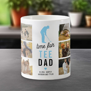 Lustige Zeit für Tee-Foto-Collage-Golfer Kaffeetasse