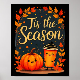 Lustige Zeit Ist Die Saison Kürbis Gewürz Herbst L Poster