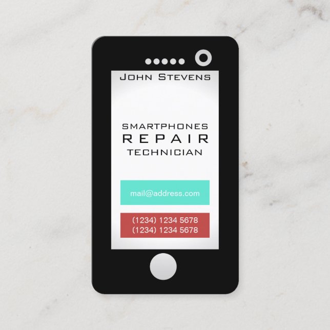 Lustige Zellentelefon-Imitatblickform Visitenkarte (Vorderseite)