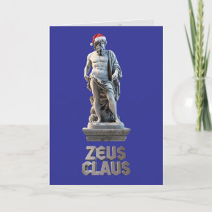 Lustige Zeus-Claus-Weihnachtsfeiertagskarte Feiertagskarte
