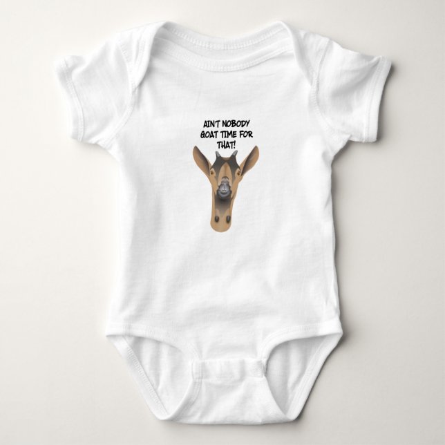Lustige Ziege Onsie Baby Strampler (Vorderseite)