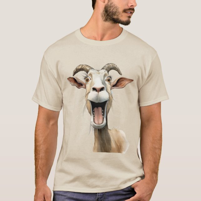 Lustige Ziege T-Shirt (Vorderseite)