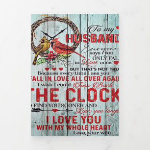 Lustige Zitate für den Ehemann   Geschenk für Männ Dreifach Gefaltete Ankündigung