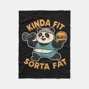 Lustige Zitate Kinda Fit Sorta Fat Cool Fitnessstu Fleecedecke