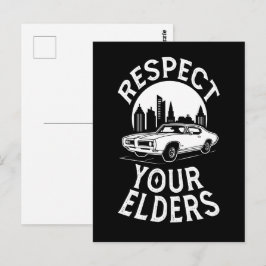 Lustige Zitate über Oldtimer Postkarte