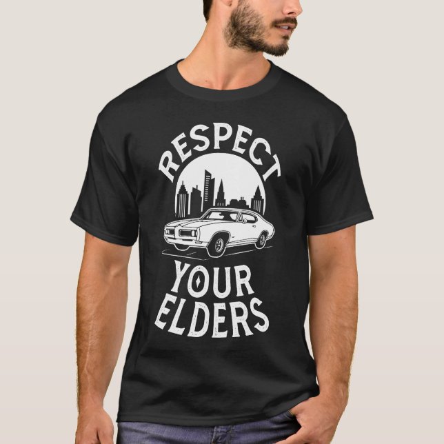 Lustige Zitate über Oldtimer T-Shirt (Vorderseite)