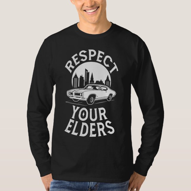 Lustige Zitate über Oldtimer T-Shirt (Vorderseite)