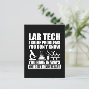 Lustige Zitate von Labortechnikern Laborpersonal H Postkarte