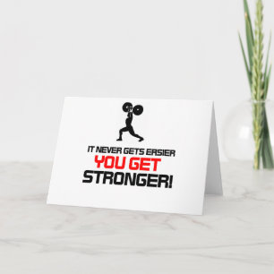 Lustige Zitatgestaltung fürs Fitnessstudio Karte