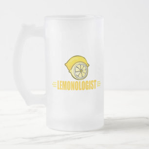 Lustige Zitrone Mattglas Bierglas