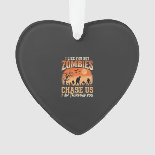 Lustige Zombies Halloween Jagd auf uns Design Ornament