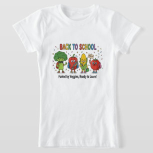 Lustige Zurück-in-die-Schule Süße Gemüse Charakter T-Shirt