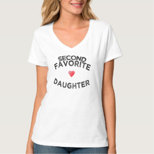 Lustige zweitliebste Tochter Geschwister Rivalität T-Shirt