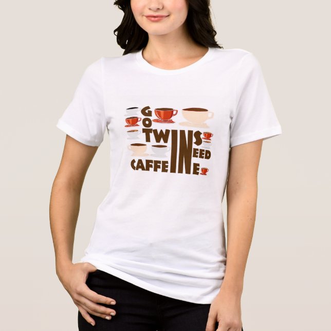lustige Zwillinge Zitat Tri-Blend Shirt (Vorderseite)