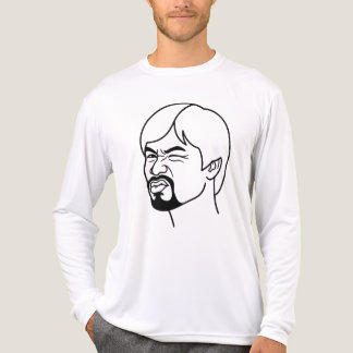 Lustige zwinkernden Mann Meme Linienkunst Illustra Tri-Blend Shirt