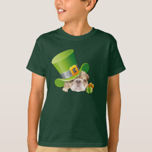 Lustigen Bulldoggen-Kobold-St Patrick TagesShirts T-Shirt