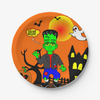 Lustigen Frankensteins Monster-Bild Pappteller
