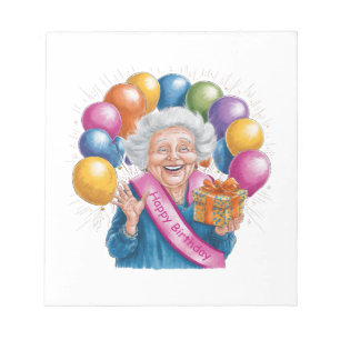 Lustigen Geburtstag Funny Nana Notizblock