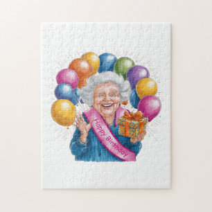 Lustigen Geburtstag Funny Nana Puzzle