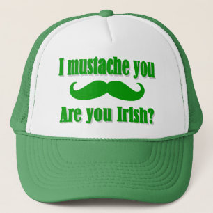Lustigen irischen Schnurrbart St Patrick Tag Truckerkappe