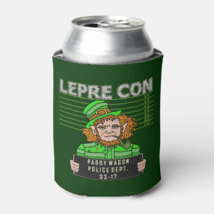 Lustigen Kobold Leprecon Mugshot-St Patrick Tag Dosenkühler