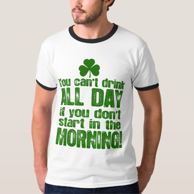 Lustigen St Patrick Tagestrinken T-Shirt (Vorderseite)