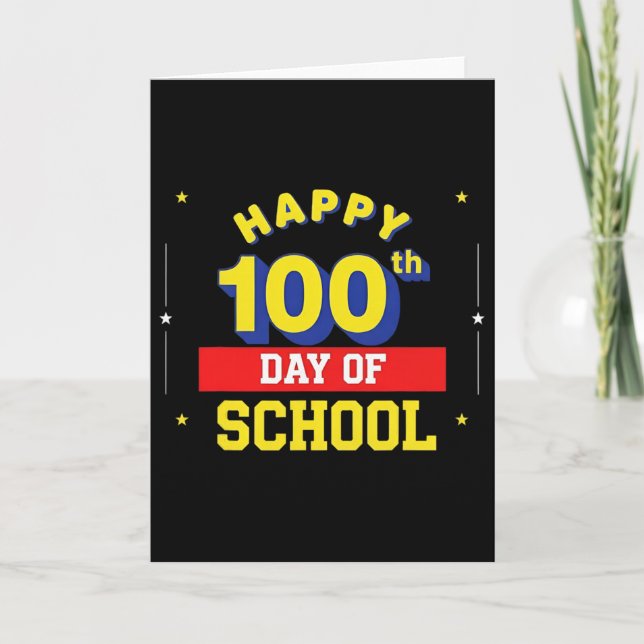 Lustiger 100. Schultag für Lehrer oder Schüler _ Karte (Vorderseite)