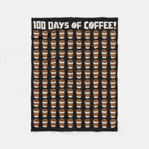 Lustiger 100 Tage Kaffee-Lehrer Frohen 100. Tag O Fleecedecke